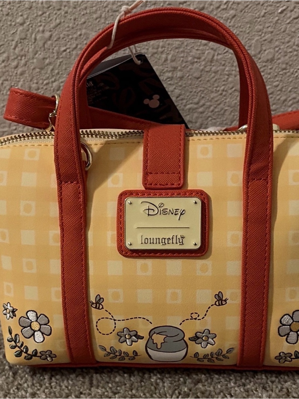 Loungefly Yellow and Red Winnie the Pooh Satchel - Picture 2 of 5
